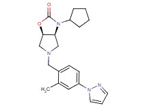 (3aS*,6aR*)-3-cyclopentyl-5-[2-methyl-4-(1H-pyrazol-1-yl)benzyl]hexahydro-2H-pyrrolo[3,4-d][1,3]oxazol-2-one