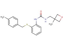 N-{2-[(4-methylbenzyl)thio]phenyl}-N'-[(3-methyloxetan-3-yl)methyl]urea