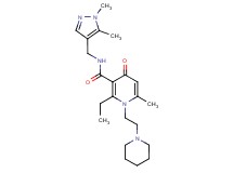 N-[(1,5-dimethyl-1H-pyrazol-4-yl)methyl]-2-ethyl-6-methyl-4-oxo-1-[2-(1-piperidinyl)ethyl]-1,4-dihydro-3-pyridinecarboxamide