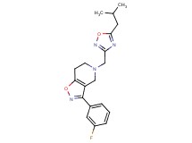 3-(3-fluorophenyl)-5-[(5-isobutyl-1,2,4-oxadiazol-3-yl)methyl]-4,5,6,7-tetrahydroisoxazolo[4,5-c]pyridine