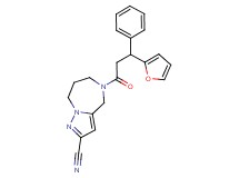 5-[3-(2-furyl)-3-phenylpropanoyl]-5,6,7,8-tetrahydro-4H-pyrazolo[1,5-a][1,4]diazepine-2-carbonitrile
