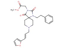 methyl [8-[(2E)-3-(2-furyl)-2-propen-1-yl]-2,4-dioxo-1-(2-phenylethyl)-1,3,8-triazaspiro[4.5]dec-3-yl]acetate