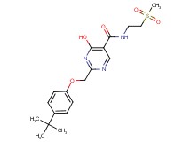 2-[(4-tert-butylphenoxy)methyl]-4-hydroxy-N-[2-(methylsulfonyl)ethyl]pyrimidine-5-carboxamide