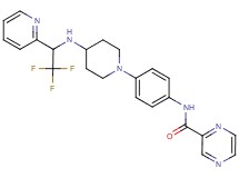 N-[4-(4-{[2,2,2-trifluoro-1-(2-pyridinyl)ethyl]amino}-1-piperidinyl)phenyl]-2-pyrazinecarboxamide