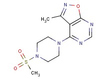 3-methyl-4-[4-(methylsulfonyl)piperazin-1-yl]isoxazolo[5,4-d]pyrimidine