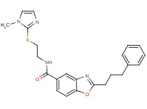 N-{2-[(1-methyl-1H-imidazol-2-yl)thio]ethyl}-2-(3-phenylpropyl)-1,3-benzoxazole-5-carboxamide
