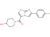 1-{[6-(4-fluorophenyl)imidazo[2,1-b][1,3]thiazol-3-yl]carbonyl}-4-piperidinol
