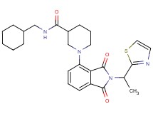 N-(cyclohexylmethyl)-1-{1,3-dioxo-2-[1-(1,3-thiazol-2-yl)ethyl]-2,3-dihydro-1H-isoindol-4-yl}-3-piperidinecarboxamide