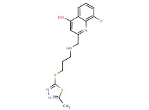 8-fluoro-2-[({3-[(5-methyl-1,3,4-thiadiazol-2-yl)thio]propyl}amino)methyl]quinolin-4-ol