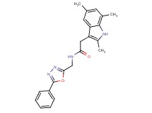 N-[(5-phenyl-1,3,4-oxadiazol-2-yl)methyl]-2-(2,5,7-trimethyl-1H-indol-3-yl)acetamide