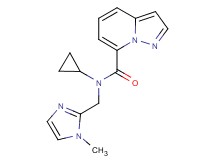 N-cyclopropyl-N-[(1-methyl-1H-imidazol-2-yl)methyl]pyrazolo[1,5-a]pyridine-7-carboxamide
