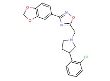 3-(1,3-benzodioxol-5-yl)-5-{[3-(2-chlorophenyl)-1-pyrrolidinyl]methyl}-1,2,4-oxadiazole