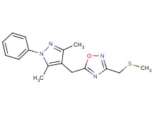 5-[(3,5-dimethyl-1-phenyl-1H-pyrazol-4-yl)methyl]-3-[(methylthio)methyl]-1,2,4-oxadiazole