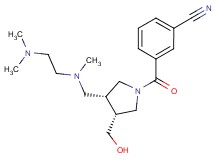 3-{[(3R*,4R*)-3-{[[2-(dimethylamino)ethyl](methyl)amino]methyl}-4-(hydroxymethyl)pyrrolidin-1-yl]carbonyl}benzonitrile