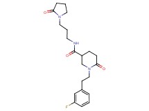 1-[2-(3-fluorophenyl)ethyl]-6-oxo-N-[3-(2-oxo-1-pyrrolidinyl)propyl]-3-piperidinecarboxamide