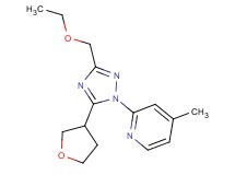 2-[3-(ethoxymethyl)-5-(tetrahydrofuran-3-yl)-1H-1,2,4-triazol-1-yl]-4-methylpyridine