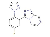 3-[5-fluoro-2-(1H-pyrazol-1-yl)phenyl][1,2,4]triazolo[4,3-a]pyrazine