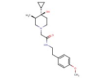 2-[(3R*,4R*)-4-cyclopropyl-4-hydroxy-3-methyl-1-piperidinyl]-N-[2-(4-methoxyphenyl)ethyl]acetamide