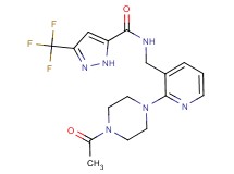 N-{[2-(4-acetyl-1-piperazinyl)-3-pyridinyl]methyl}-3-(trifluoromethyl)-1H-pyrazole-5-carboxamide