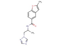 2-methyl-N-[1-methyl-2-(1H-1,2,4-triazol-1-yl)ethyl]-1-benzofuran-5-carboxamide
