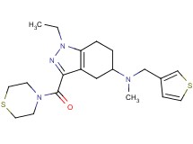 1-ethyl-N-methyl-N-(3-thienylmethyl)-3-(4-thiomorpholinylcarbonyl)-4,5,6,7-tetrahydro-1H-indazol-5-amine