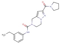 N-(3-ethylphenyl)-2-(pyrrolidin-1-ylcarbonyl)-6,7-dihydropyrazolo[1,5-a]pyrazine-5(4H)-carboxamide