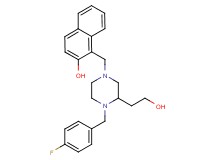 1-{[4-(4-fluorobenzyl)-3-(2-hydroxyethyl)-1-piperazinyl]methyl}-2-naphthol