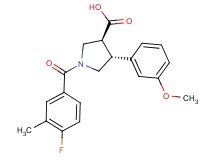 (3S*,4R*)-1-(4-fluoro-3-methylbenzoyl)-4-(3-methoxyphenyl)pyrrolidine-3-carboxylic acid