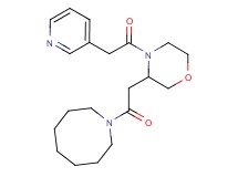 1-{[4-(3-pyridinylacetyl)-3-morpholinyl]acetyl}azocane