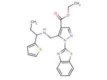 ethyl 1-(1,3-benzothiazol-2-yl)-5-({[1-(2-thienyl)propyl]amino}methyl)-1H-pyrazole-4-carboxylate