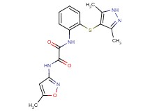 N-{2-[(3,5-dimethyl-1H-pyrazol-4-yl)thio]phenyl}-N'-(5-methylisoxazol-3-yl)ethanediamide