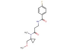 4-fluoro-N-{3-[[1-(methoxymethyl)cyclopropyl](methyl)amino]-3-oxopropyl}benzamide