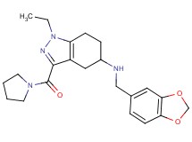 N-(1,3-benzodioxol-5-ylmethyl)-1-ethyl-3-(1-pyrrolidinylcarbonyl)-4,5,6,7-tetrahydro-1H-indazol-5-amine