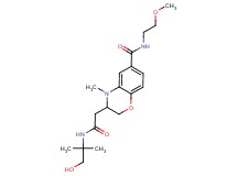 3-{2-[(2-hydroxy-1,1-dimethylethyl)amino]-2-oxoethyl}-N-(2-methoxyethyl)-4-methyl-3,4-dihydro-2H-1,4-benzoxazine-6-carboxamide