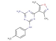 6-(3,5-dimethylisoxazol-4-yl)-N-(4-methylphenyl)-1,3,5-triazine-2,4-diamine