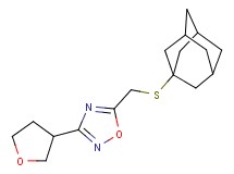 5-[(1-adamantylthio)methyl]-3-(tetrahydrofuran-3-yl)-1,2,4-oxadiazole