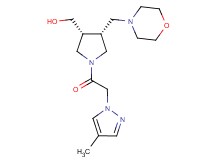 [(3R*,4R*)-1-[(4-methyl-1H-pyrazol-1-yl)acetyl]-4-(4-morpholinylmethyl)-3-pyrrolidinyl]methanol