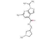 1-isopropyl-6-methyl-N-[(1-methylpyrrolidin-3-yl)methyl]-1H-pyrazolo[3,4-b]pyridine-4-carboxamide