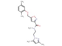 5-[(2,5-dimethylphenoxy)methyl]-N-[2-(3,5-dimethyl-1H-pyrazol-1-yl)ethyl]-N-methyl-3-isoxazolecarboxamide
