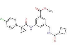 methyl 3-({[1-(4-chlorophenyl)cyclopropyl]carbonyl}amino)-5-{[(cyclobutylcarbonyl)amino]methyl}benzoate