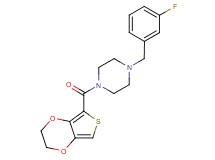 1-(2,3-dihydrothieno[3,4-b][1,4]dioxin-5-ylcarbonyl)-4-(3-fluorobenzyl)piperazine