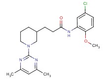 N-(5-chloro-2-methoxyphenyl)-3-[1-(4,6-dimethyl-2-pyrimidinyl)-3-piperidinyl]propanamide