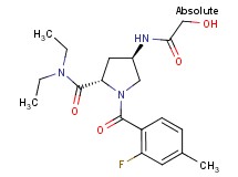 (4R)-N,N-diethyl-1-(2-fluoro-4-methylbenzoyl)-4-(glycoloylamino)-L-prolinamide