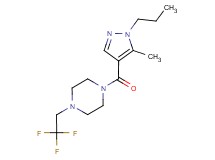 1-[(5-methyl-1-propyl-1H-pyrazol-4-yl)carbonyl]-4-(2,2,2-trifluoroethyl)piperazine
