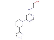 2-({6-[3-(1H-pyrazol-5-yl)piperidin-1-yl]pyrimidin-4-yl}amino)ethanol