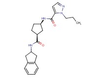 N-{(1R*,3S*)-3-[(2,3-dihydro-1H-inden-2-ylamino)carbonyl]cyclopentyl}-1-propyl-1H-pyrazole-5-carboxamide