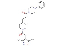 1-(3-{1-[(3,5-dimethyl-4-isoxazolyl)acetyl]-4-piperidinyl}propanoyl)-4-phenylpiperazine