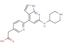 {6-[6-(piperidin-4-ylamino)-1H-pyrrolo[2,3-b]pyridin-4-yl]pyridin-3-yl}acetic acid