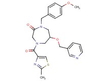 1-(4-methoxybenzyl)-4-[(2-methyl-1,3-thiazol-4-yl)carbonyl]-6-(3-pyridinylmethoxy)-1,4-diazepan-2-one