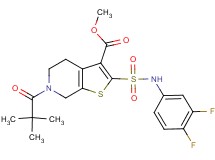 methyl 2-{[(3,4-difluorophenyl)amino]sulfonyl}-6-(2,2-dimethylpropanoyl)-4,5,6,7-tetrahydrothieno[2,3-c]pyridine-3-carboxylate